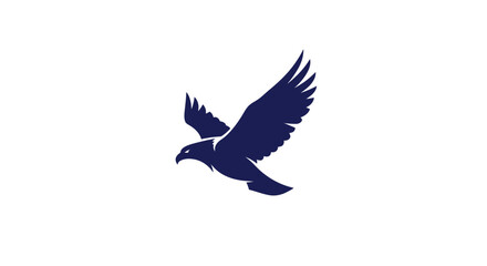 Obraz premium Stylized Flying Eagle Bird Logo Silhouette
