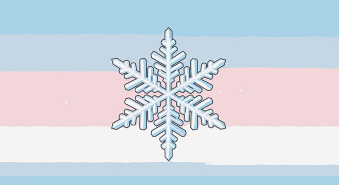 Snowflake Symbol on Transgender Pride Flag Background