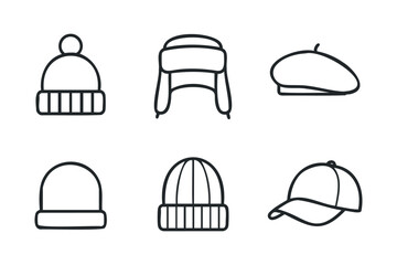 Fototapeta premium Variety of hats for different occasions and styles