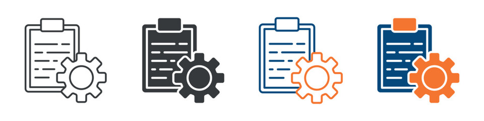 Project Management Icon Set Multiple Style Collection 