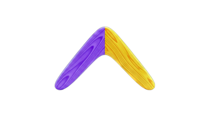 Colorful Boomerang Isolated on White Background