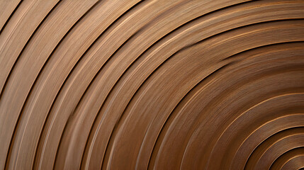 Abstract wooden circle wave pattern. Circular shapes of wood create a rhythmic and visually appealing composition, highlighting the grain and texture of the wood.