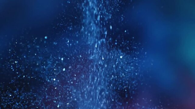 Glitter Particles Float with blue glitter particles falling in effect abstract background style featuring glitter, blue, particles,