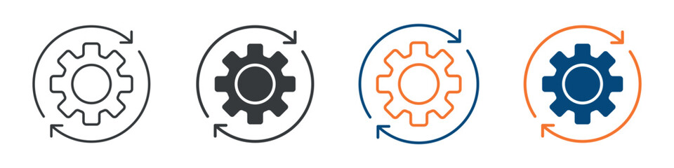 Automation Icon Set Multiple Style Collection 