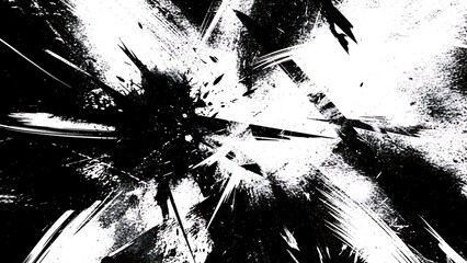 Dynamic Black White Grunge Texture Background Abstract Splatter Effect Design.