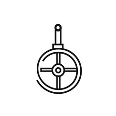 Fototapeta premium Hanging Valve Control Shape-Based Outline Icon, Monochrome, Transparent Background