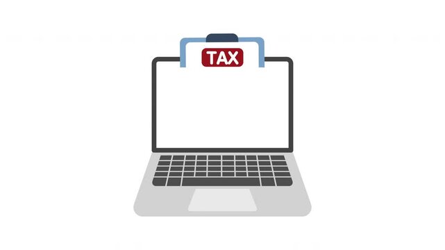 Online Tax Payment Concept Animation Video