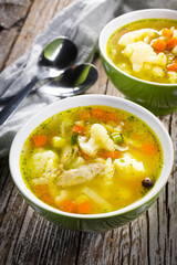 Tasty homemade pickled cucumber soup.