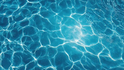 Fototapeta premium Rippling water surface, light filtering through creating a bright, shifting pattern