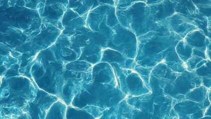 Rippling blue water with bright, wavy reflections creates a textured surface