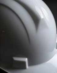 Macro Safety Helmet Surface &mdash; Ultra-Detailed Hard Hat Texture Shot