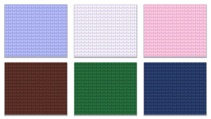 ニット柄色違いセット　編み目模様