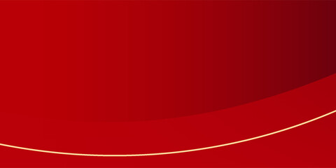 Modern red abstract background with golden line elements abstract