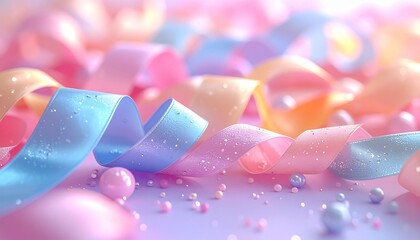 Pastel Ribbons and Pearls: Soft Celebration