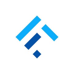 F roof real estate minimal logo design