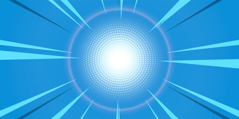 Pop art comic cartoon in blue background