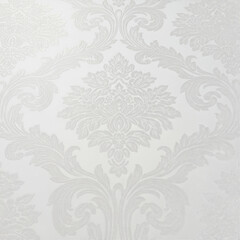 Silver Damask Wallpaper Pattern Close Up image graphic