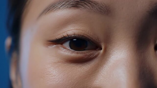 Asian Eye Beauty, Close-up, Eyelash, Eyeliner, Clean Skin