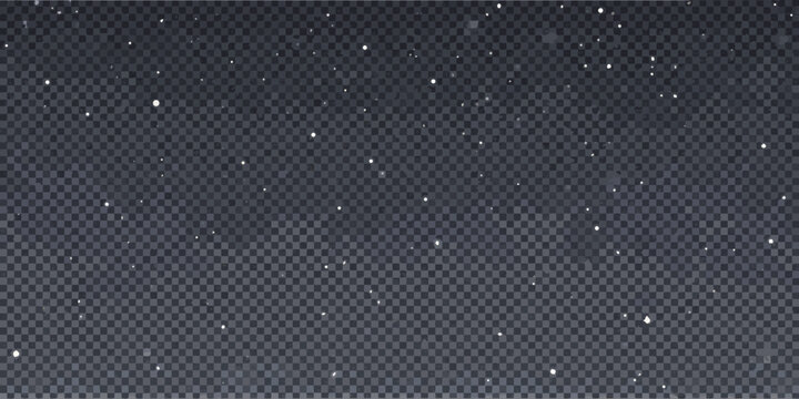 A dark background with scattered sparkling white dots resembling stars or snow