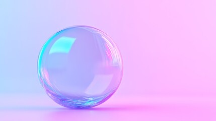 Abstract sphere, vibrant pastel hues