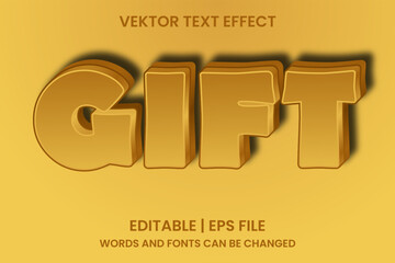 3D gift effect text that can be edited
