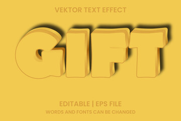3D gift effect text that can be edited
