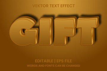 3D gift effect text that can be edited
