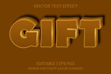 3D gift effect text that can be edited
