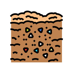 plastic particles soil color icon vector illustration