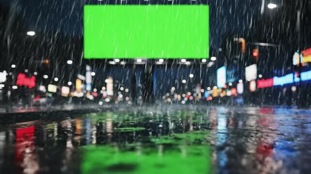 Night_Rain wet asphalt glow scene 4 with wet asphalt glow effect night_rain style featuring cinematic, 4k, stock footage, abstract,