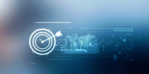 2d illustration Stock market online business concept. business Graph 
