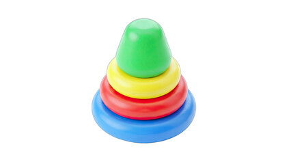 Colorful Stacking Toy on White Background