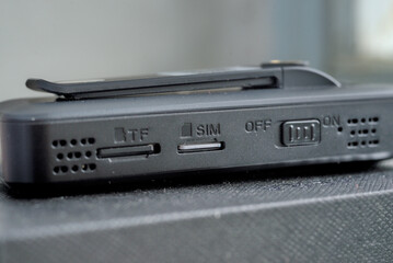 Photo of side surface of HD body camera