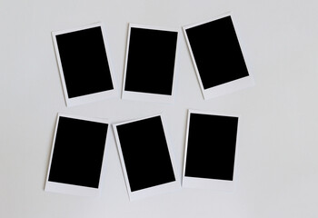 blank photo frames white background 