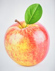 Apple Pome Fruit Isolated on White Background, Fresh Organic Produce Representing Health and Natural Sweetness Concept