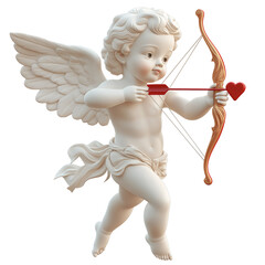 Anioł - Amorek na transparentnym tle