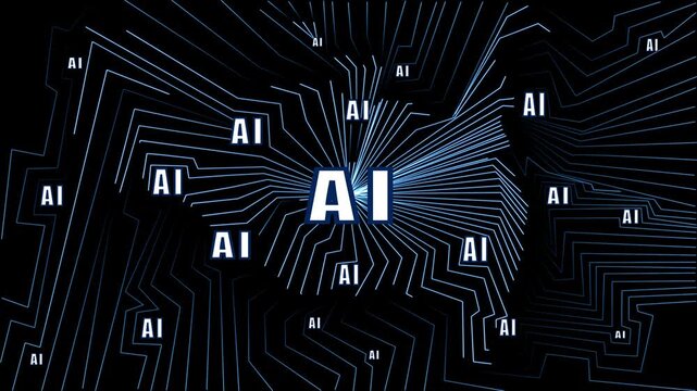 Computer chip with the words Quantum AI written on it. The chip is split in half. clean infographic: "Quantum + AI" with simplified q bit and processor symbols, futuristic UI, quantum ai development