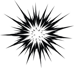 Fototapeta premium Abstract black and white explosion burst design element.
