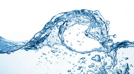 Obraz premium Splashing Liquid: A mesmerizing display of water in motion, the image captures a dynamic splash with intricate details of water droplets and the flow of the liquid.
