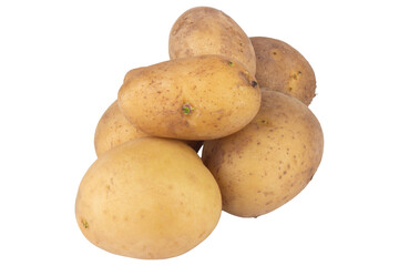 potato pile isolated on white background