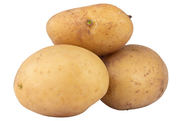 potato pile isolated on white background