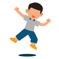 man jumping in the air