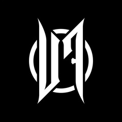 UF Monogram Logo on Black Background