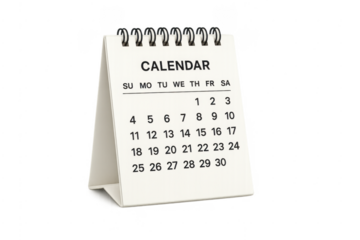 Desk calendar displaying dates for planning and scheduling appointments