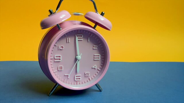 Pink Alarm clock set for 6am 