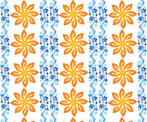 Vintage Style Seamless Floral Wallpaper with Elegant Line Art and Natural Texture