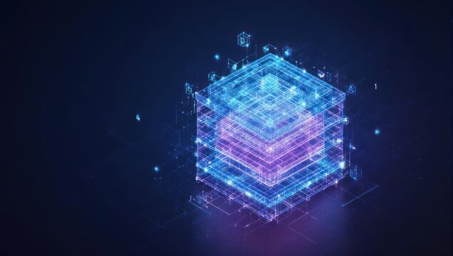 Abstract Data Cube - A Futuristic Representation of Information Technology. - Powered by Adobe