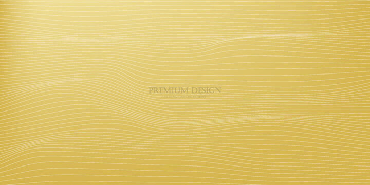 Contemporary technology cover design. Gold background with geometric pattern, and gold (guilloche curve). Premium gold vector technology background for business templates, digital certificates