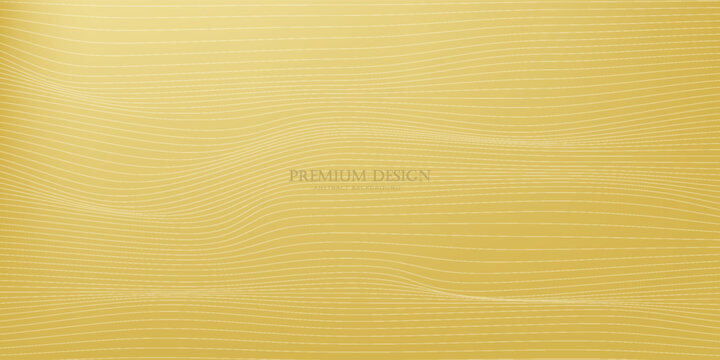 Contemporary technology cover design. Gold background with geometric pattern, and gold (guilloche curve). Premium gold vector technology background for business templates, digital certificates