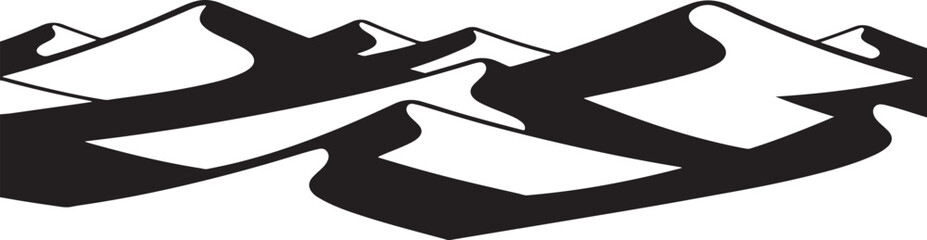 Desert Scenery Silhouette Clipart